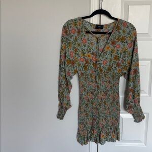 Vici Multicolor Floral Smocked Dress